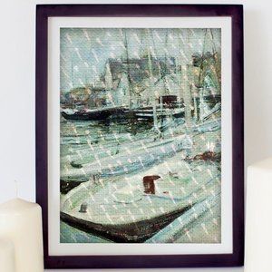 boat art digital print  framed 🖼️‎